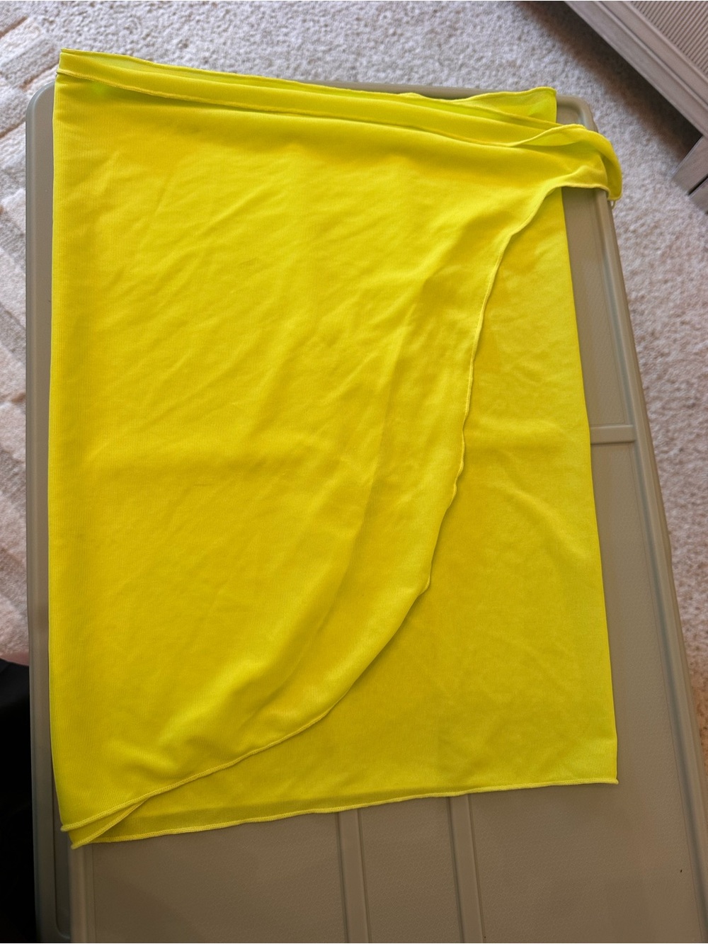 Women's Bright Lime Yellow Wrap Skirt